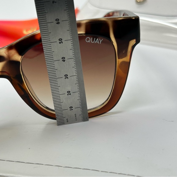 QUAY After Hours Sunglasses Black Tortoise Combo Frame Grey Gradient Fade Lenses - Picture 13 of 15